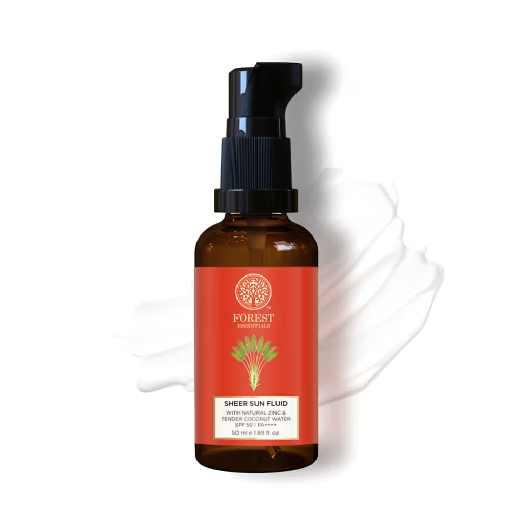 Sheer Sun Fluid — Protetor Solar Fluido Transparente com Zinco Natural (50mL) — Escudo Solar Ayurvédico Premium