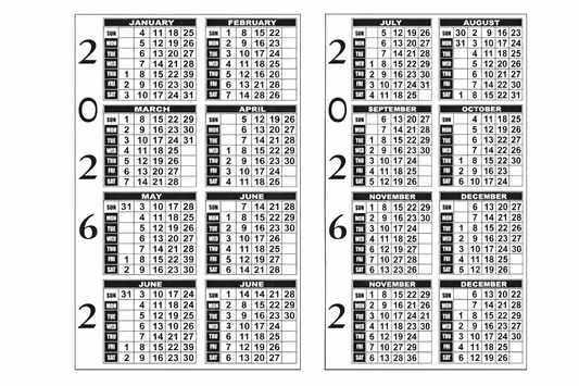 Calendário de Bolso 2026 – Balaji, Durga e Subrahmanyam