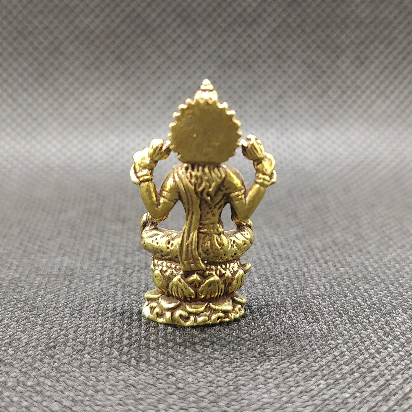 Estátua Adi Lakshmi em Bronze - tamanho nano