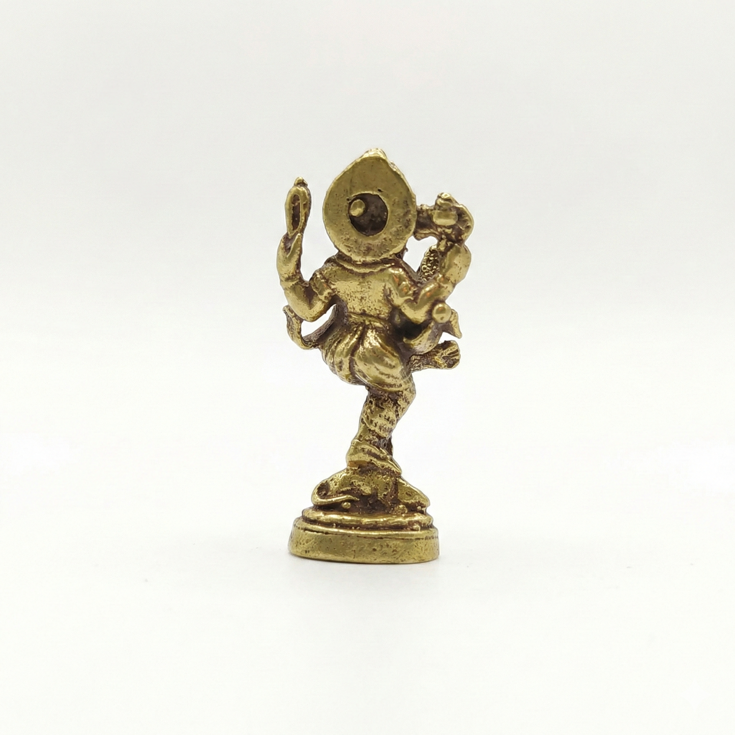 Estátua Ganapati Dançarino em Bronze - tamanho nano (Nritya Ganapati)