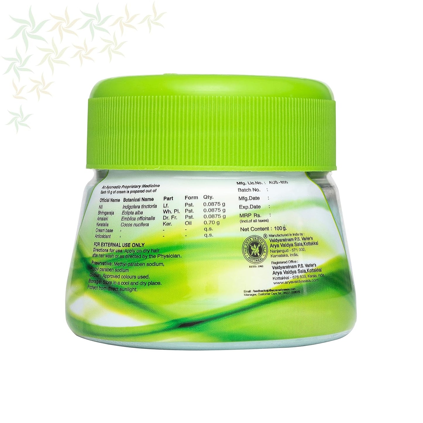 Creme para Cabelo Vibha | Kottakkal 100 g