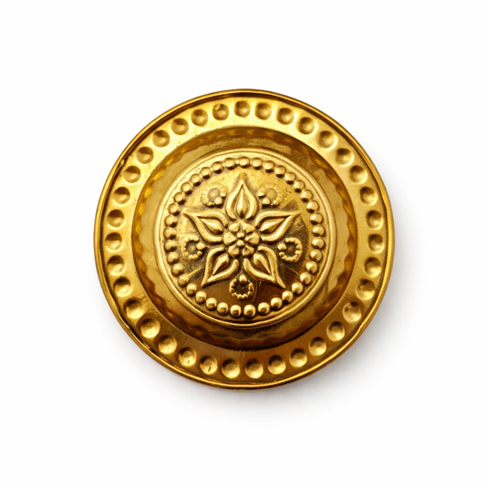 Prato ritualístico bronze nano flor