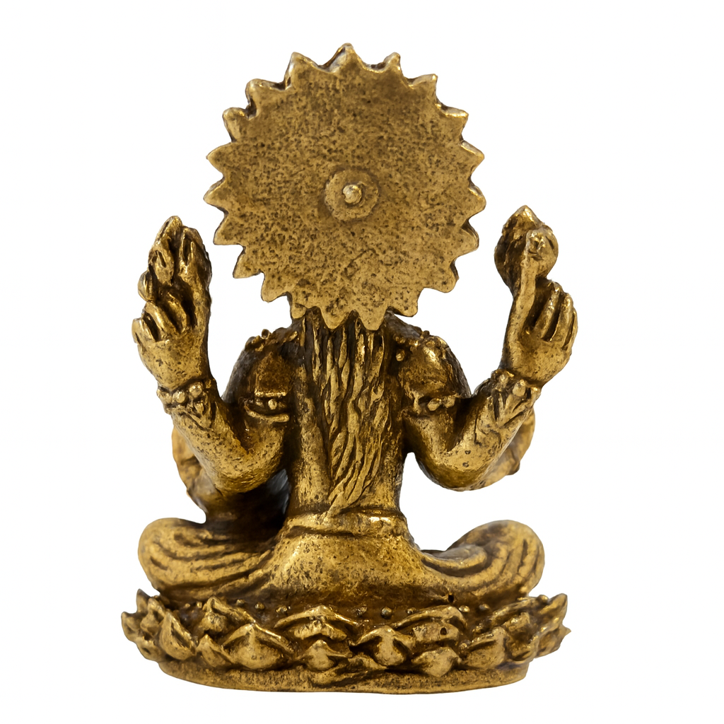 Estátua Dhana Lakshmi Bronze, tamanho nano