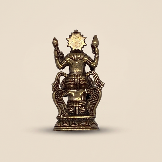 Estátua Vishnu sobre Garuda - Bronze maciço
