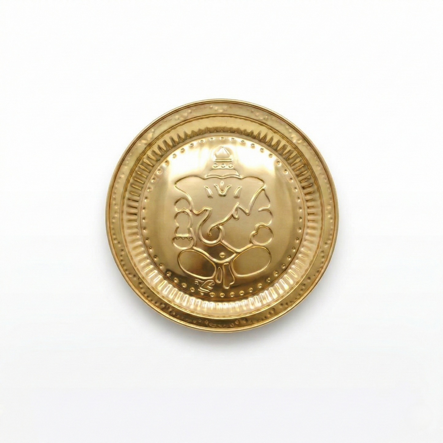 Plato mediano de bronce de Ganesha (22 cm)