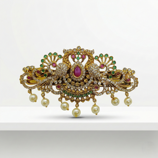 Pinza para el pelo india | Pavo real