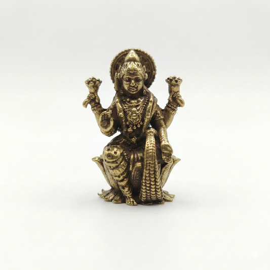 Estátua Dhana Lakshmi em Bronze - tamanho nano (49)