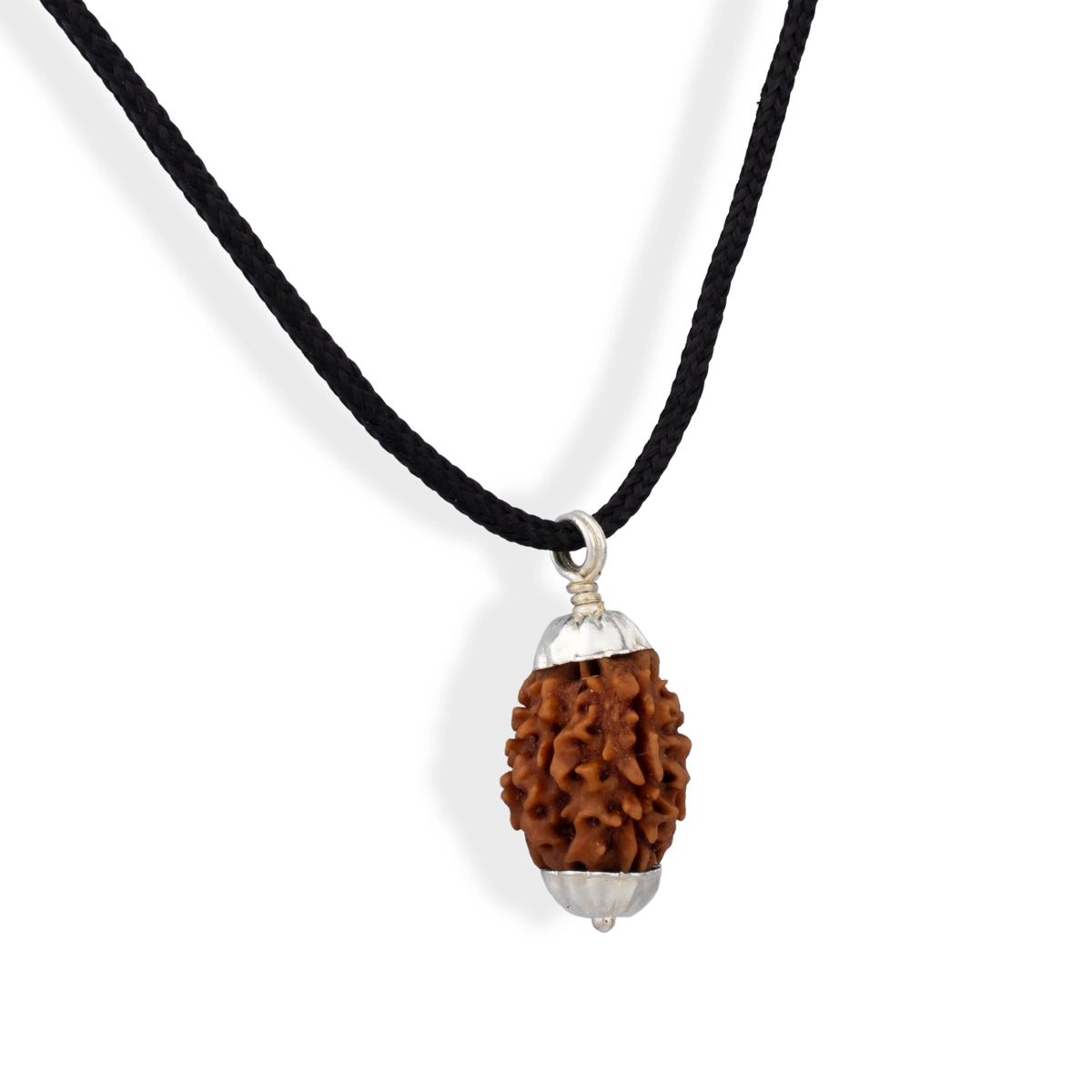 Pingente de Rudraksha 3 Mukhi - Joia Sagrada de Agni e Poder Solar