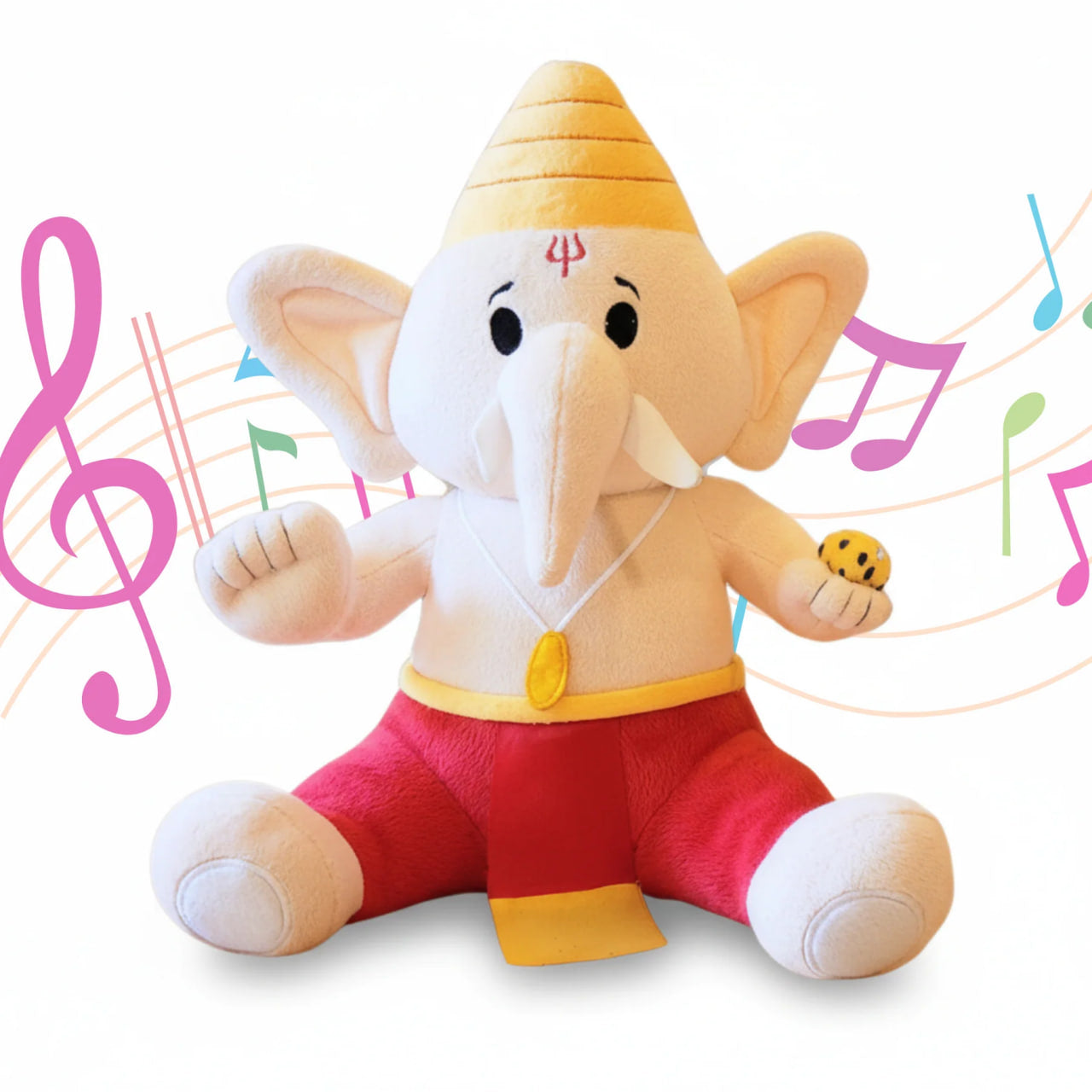 Ganesha Modaka de Pelúcia com Mantras