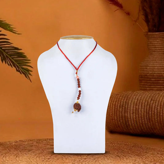 Amuleto protetor removedor de obstáculos - Vignahartha Kavach - Rudraksha Ganesha
