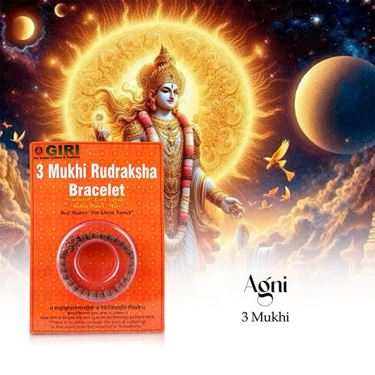 Pulseira de Rudraksha 3 Mukhi