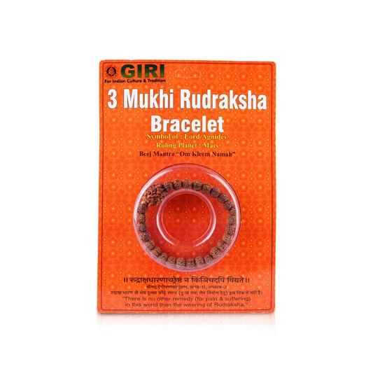 Pulseira de Rudraksha 3 Mukhi