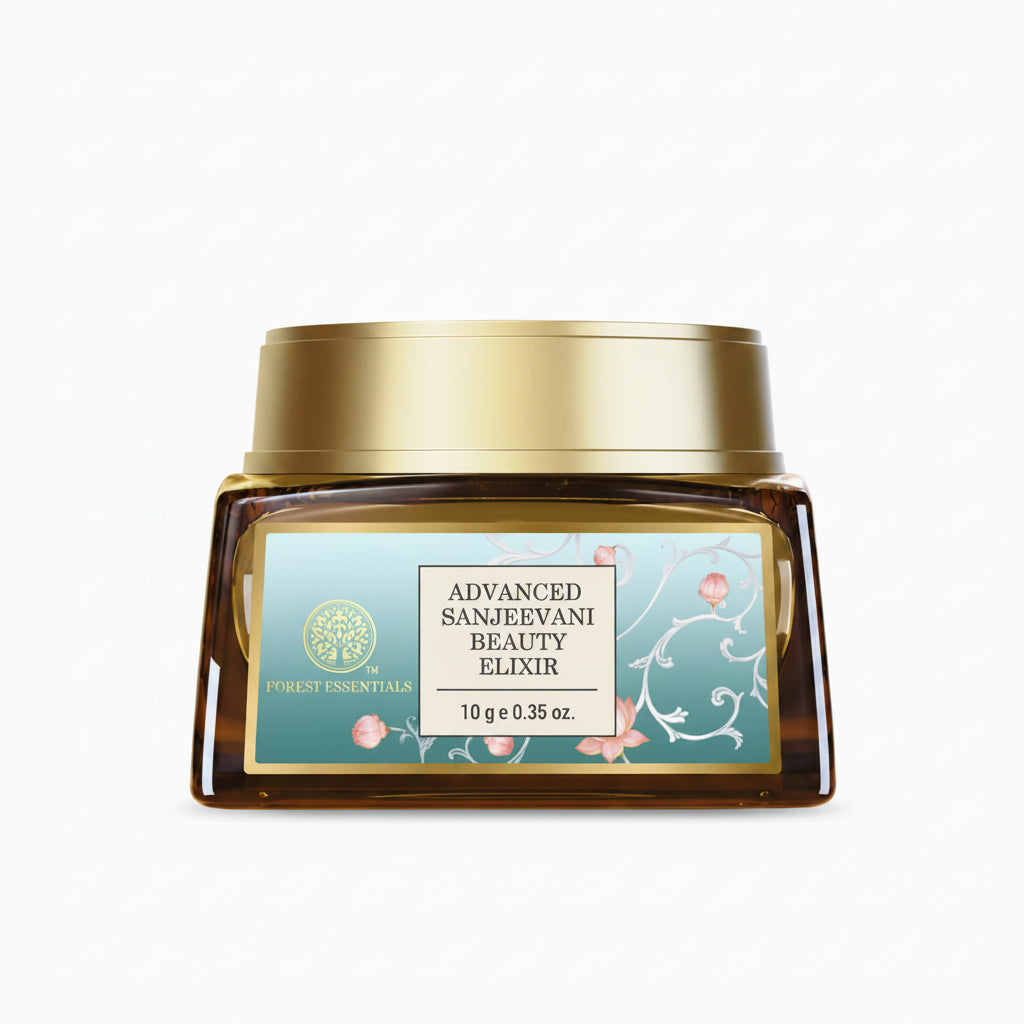 Advanced Sanjeevani Beauty Elixir — Creme Facial Anti-Envelhecimento, Tamanho Viagem (10g) — Elixir Rejuvenescedor de Beleza Ayurvédica