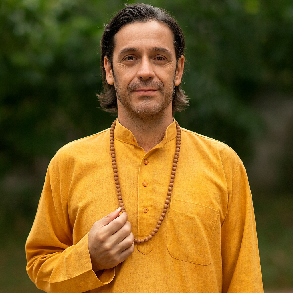 Colar Japamala de Rudraksha - tamanho médio