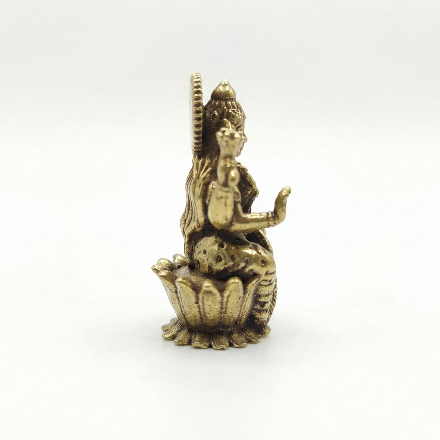 Estátua Dhana Lakshmi em Bronze - tamanho nano (49)