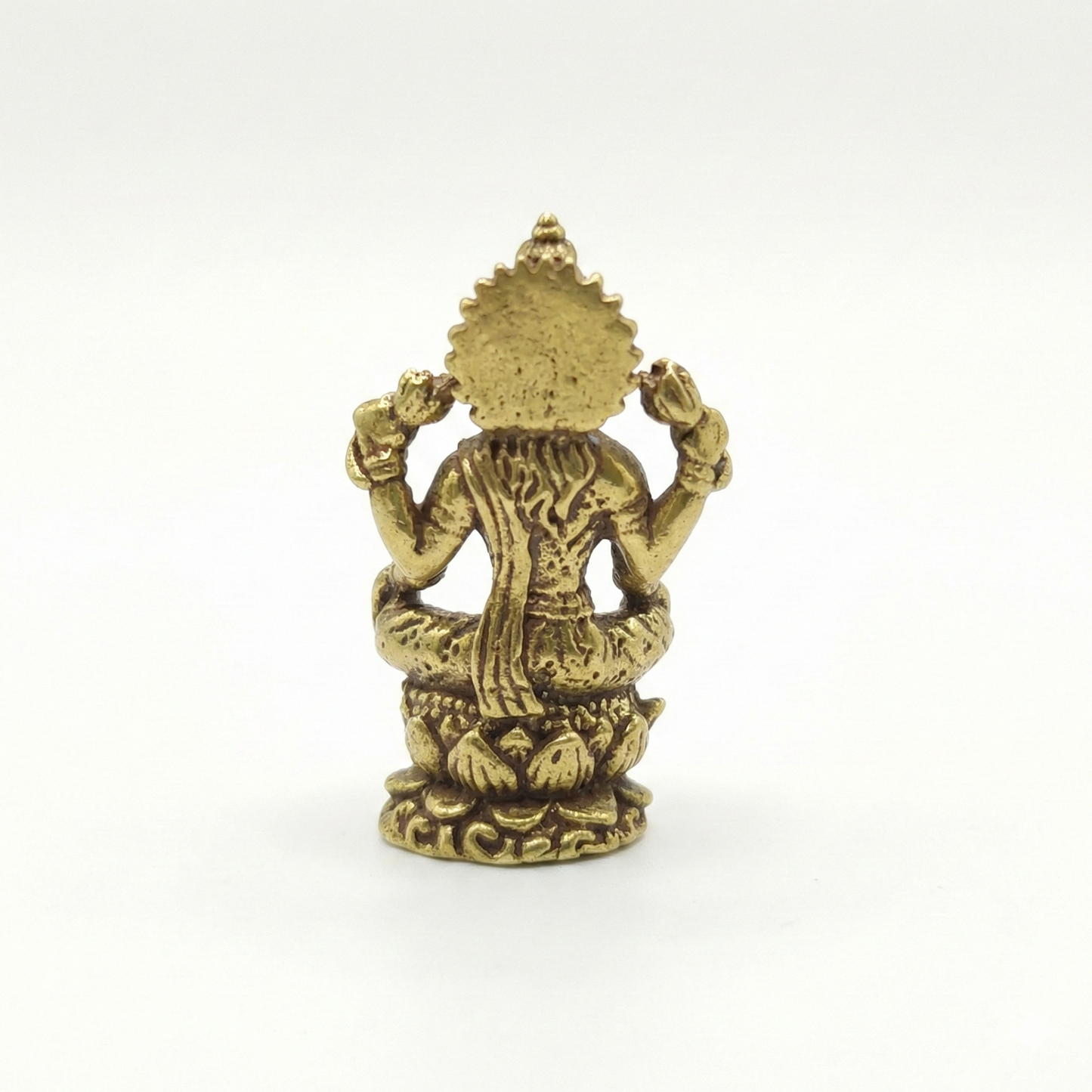 Estátua Adi Lakshmi em Bronze - tamanho nano