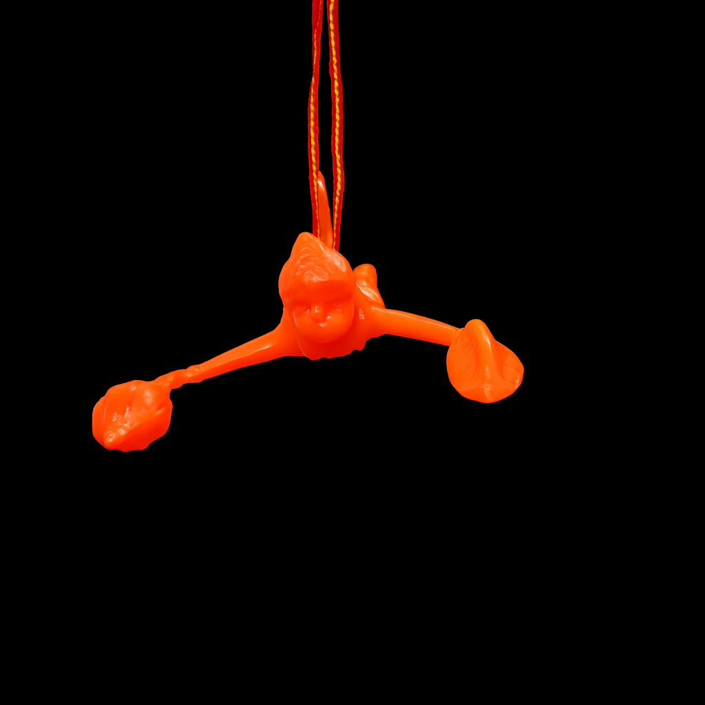 Hanuman Voador - Pingente Decorativo Laranja