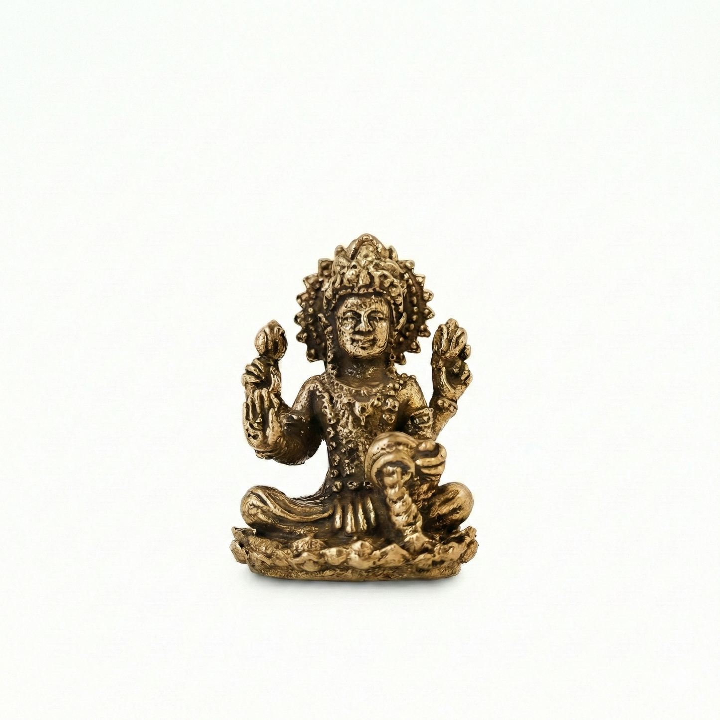 Estátua Dhana Lakshmi Bronze, tamanho nano (48)