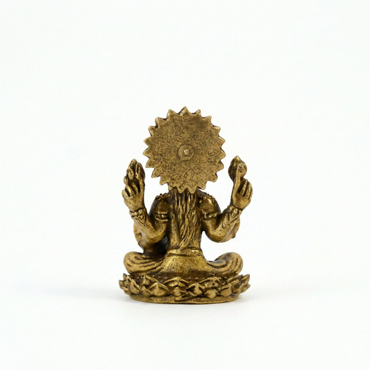Estátua Dhana Lakshmi Bronze, tamanho nano (48)