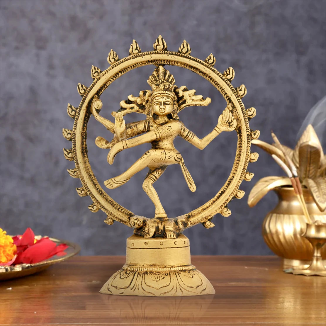Estátua Shiva Nataraja em Bronze (10 cm)