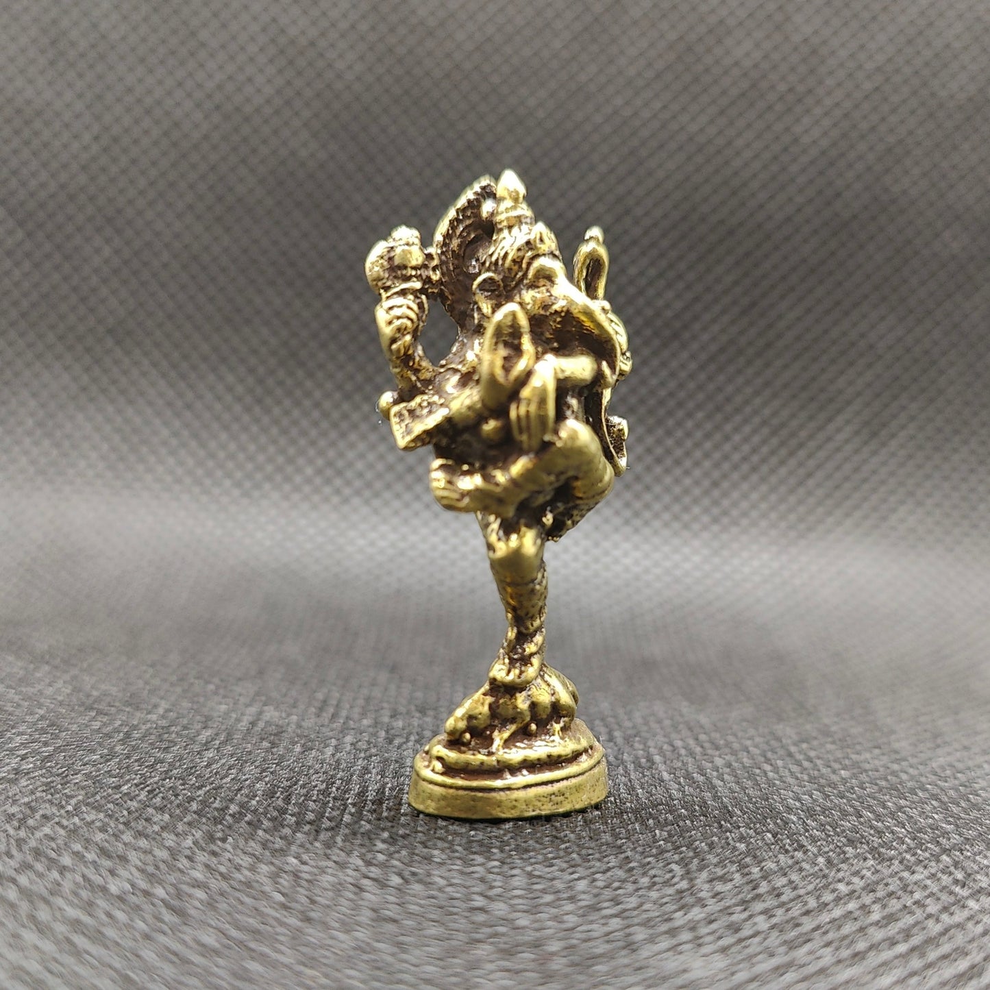 Estátua Ganapati Dançarino em Bronze - tamanho nano (Nritya Ganapati)