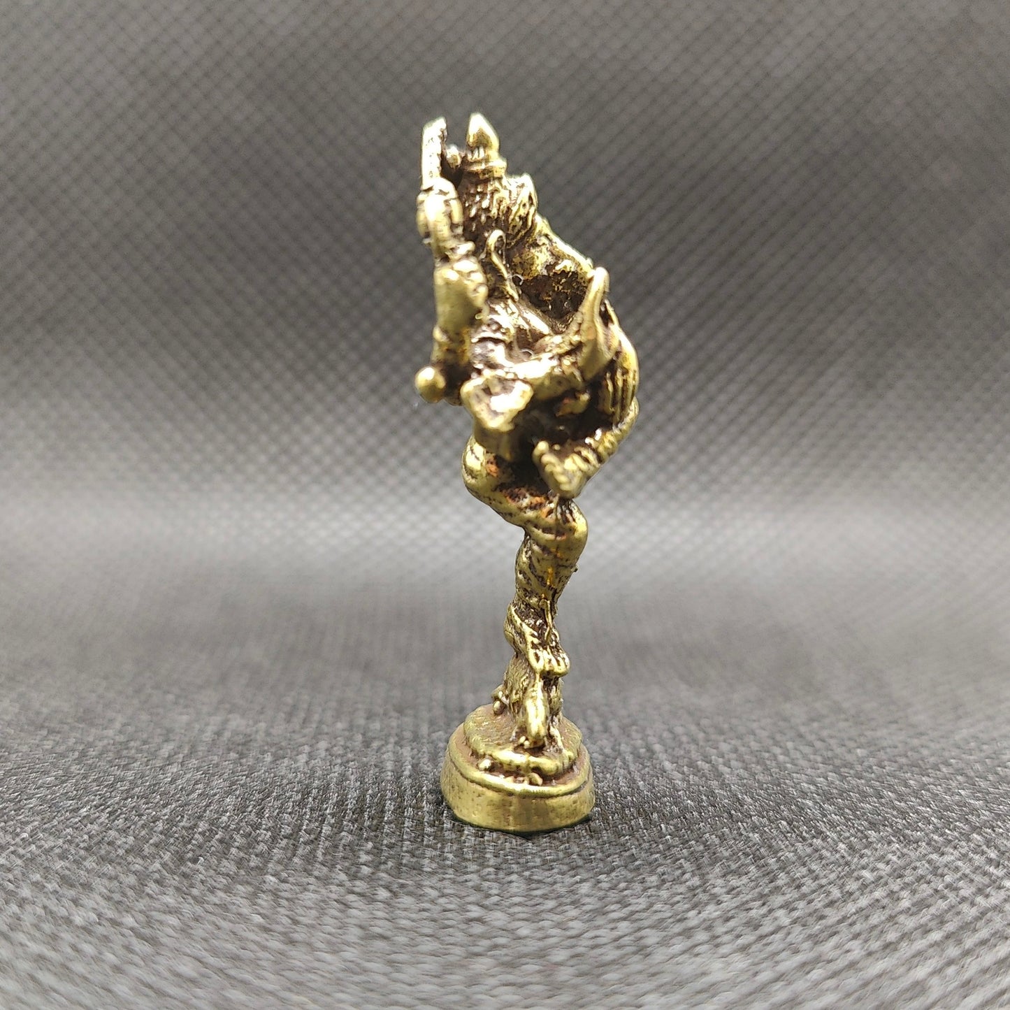 Estátua Ganapati Dançarino em Bronze - tamanho nano (Nritya Ganapati)