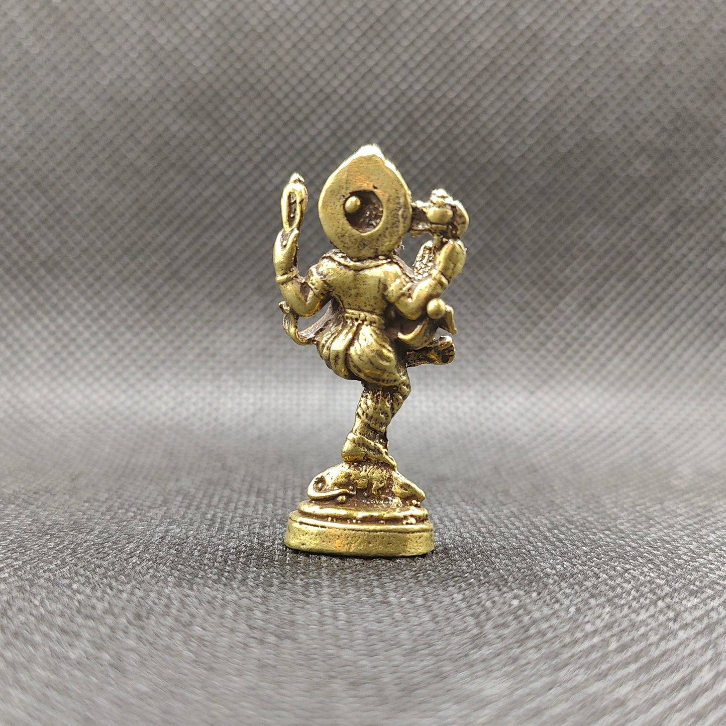 Estátua Ganapati Dançarino em Bronze - tamanho nano (Nritya Ganapati)