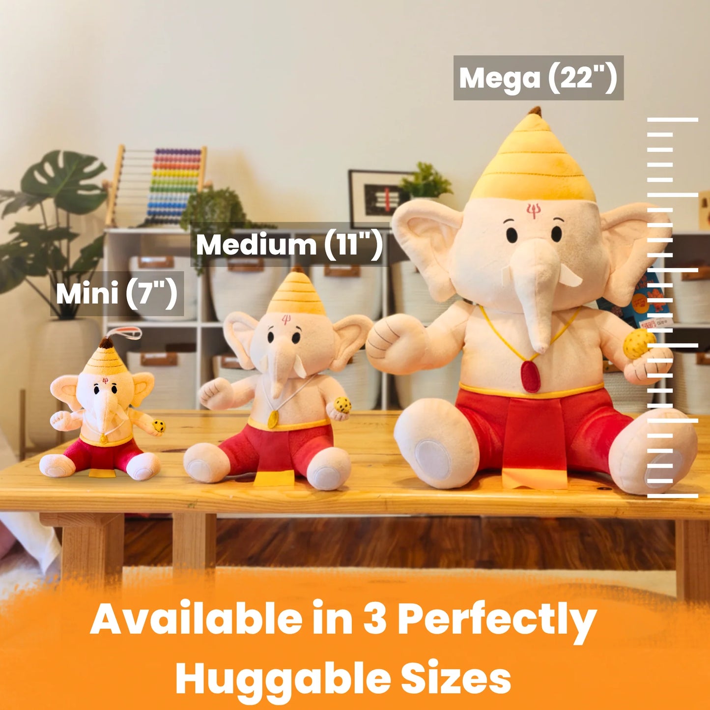 Ganesha Modaka de Pelúcia com Mantras