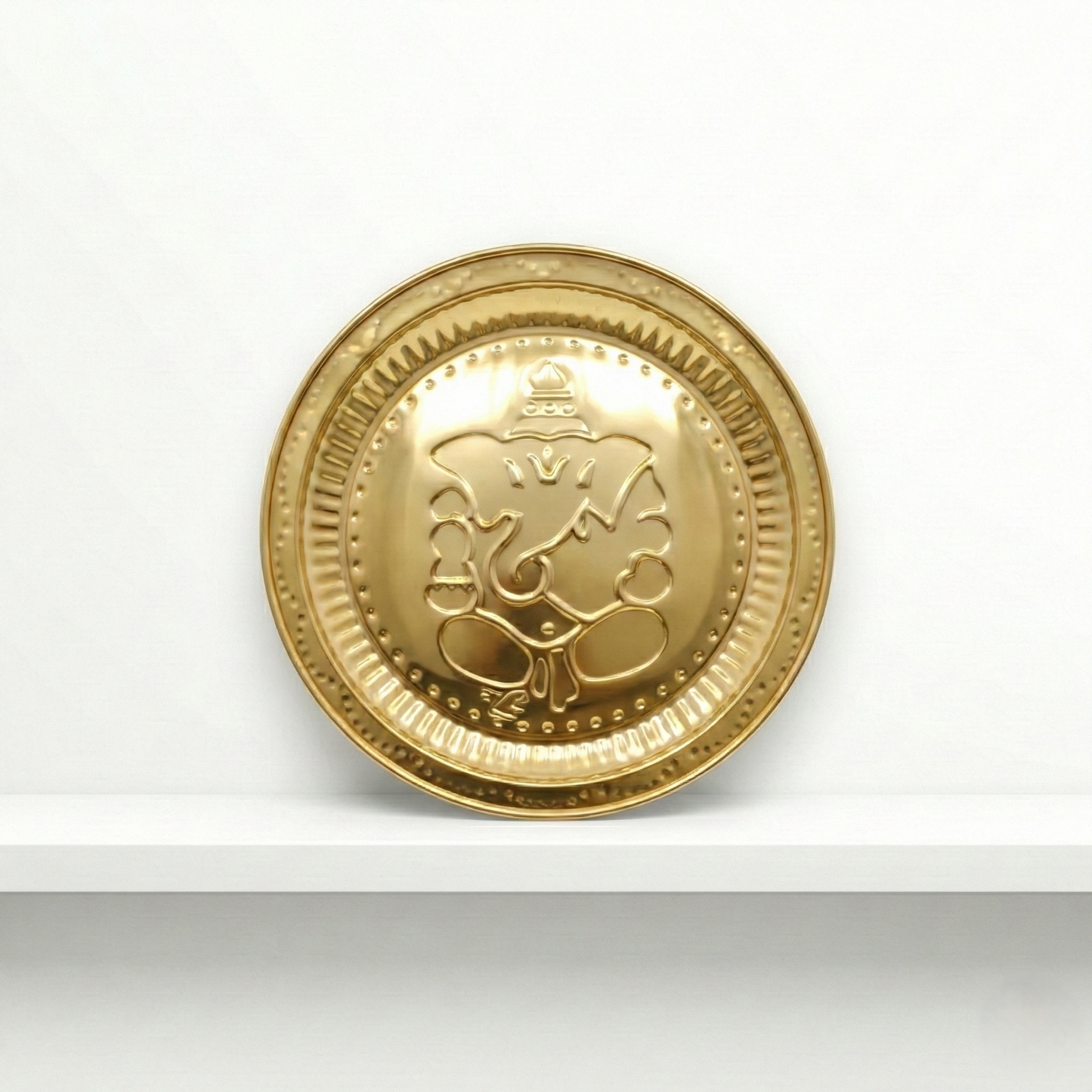 Plato mediano de bronce de Ganesha (19,5 cm)