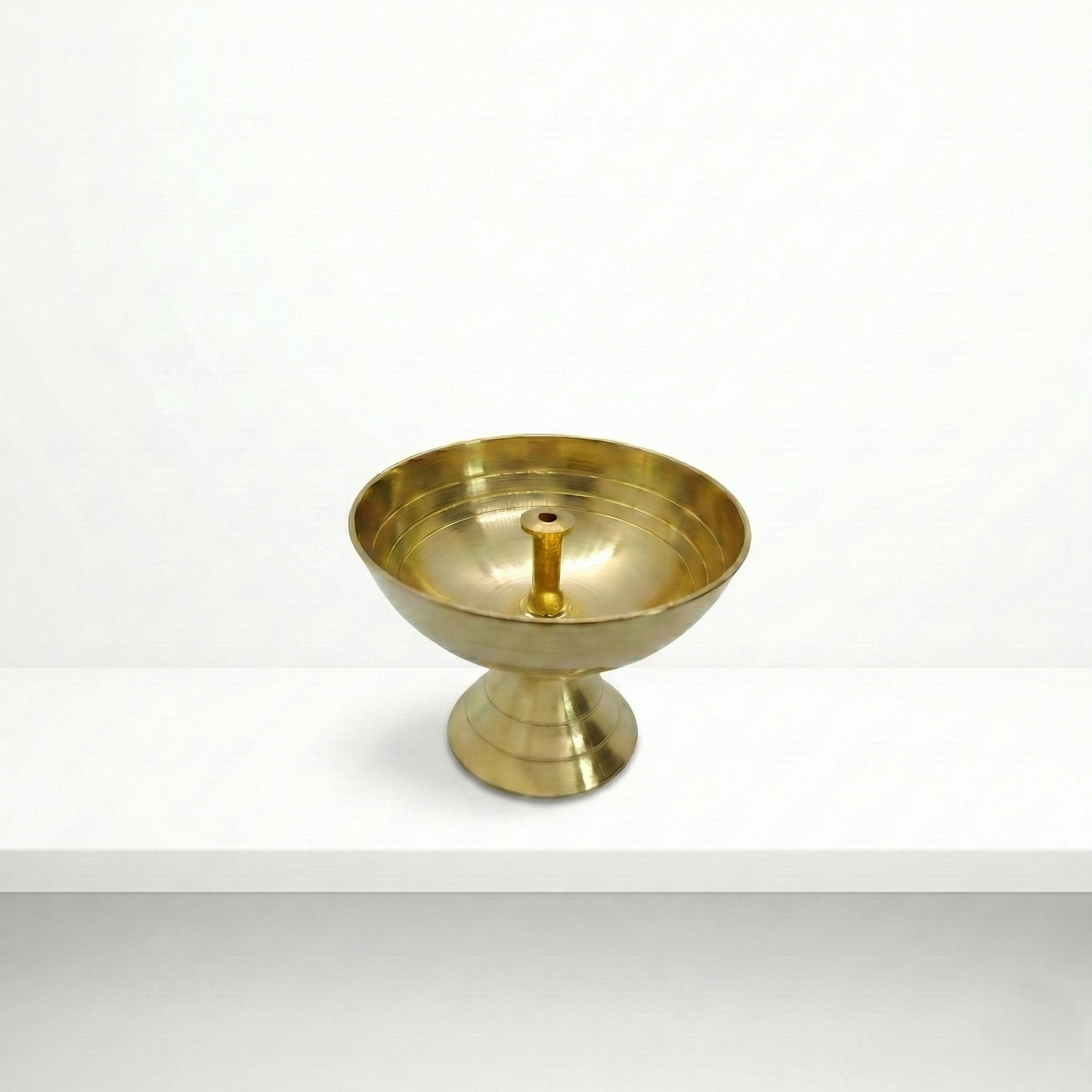 Lamparina de óleo de pavio central médio