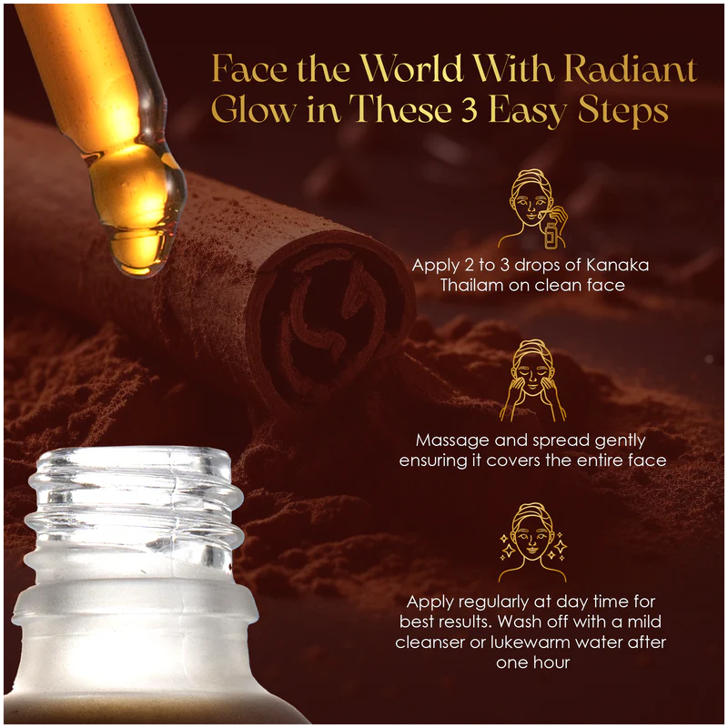 Kanaka Thailam – Sérum Facial Ayurvédico Diário (10 mL)