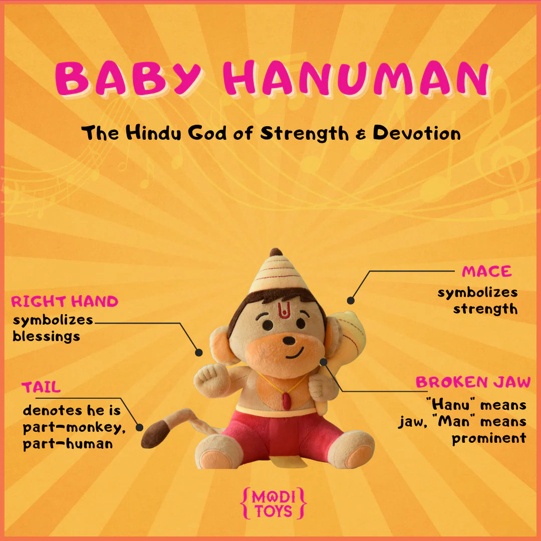 Hanuman de Pelúcia com Mantras