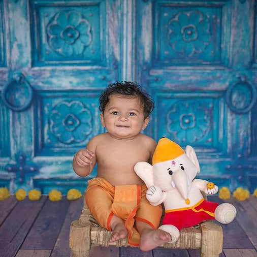 Ganesha Modaka de Pelúcia com Mantras