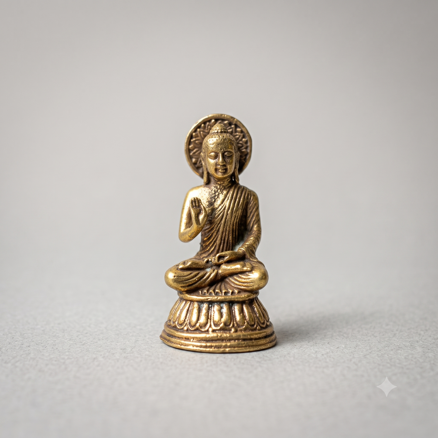 Estátua de Buda Śākyamuni em Abhaya Mudrā – Proteção e Serenidade