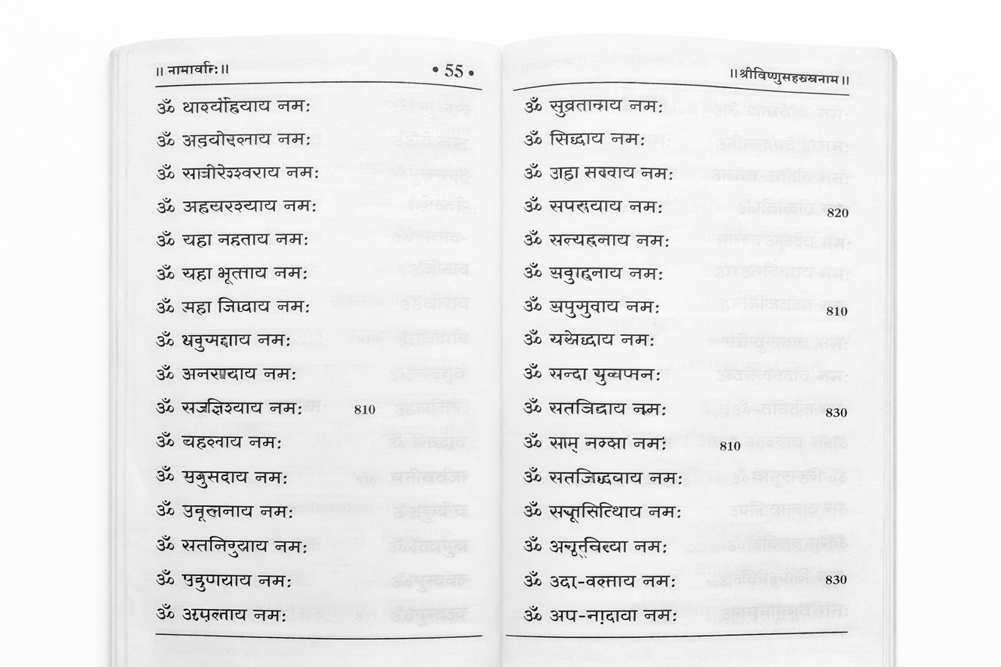 Livro Duplo – Vishnu Sahasranama & Lalita Sahasranama (com Anugraha de Sw. Dayananda)