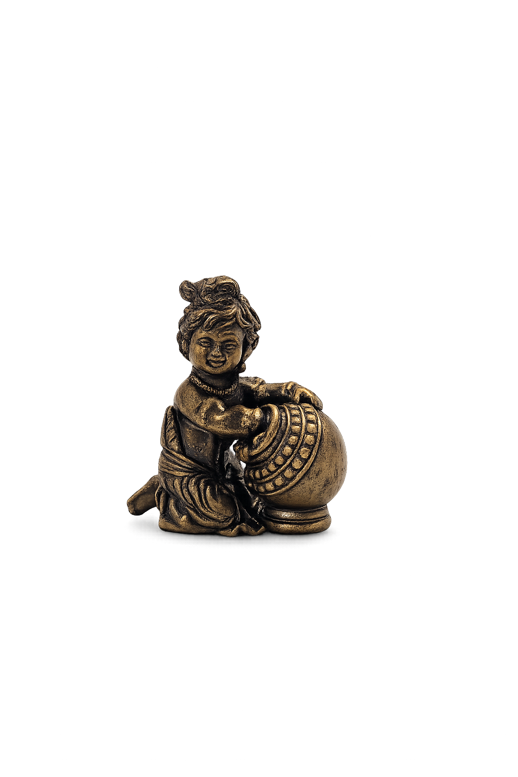 Estátua Navanita Krishna – Gopala com a Manteiga (Bronze Maciço)