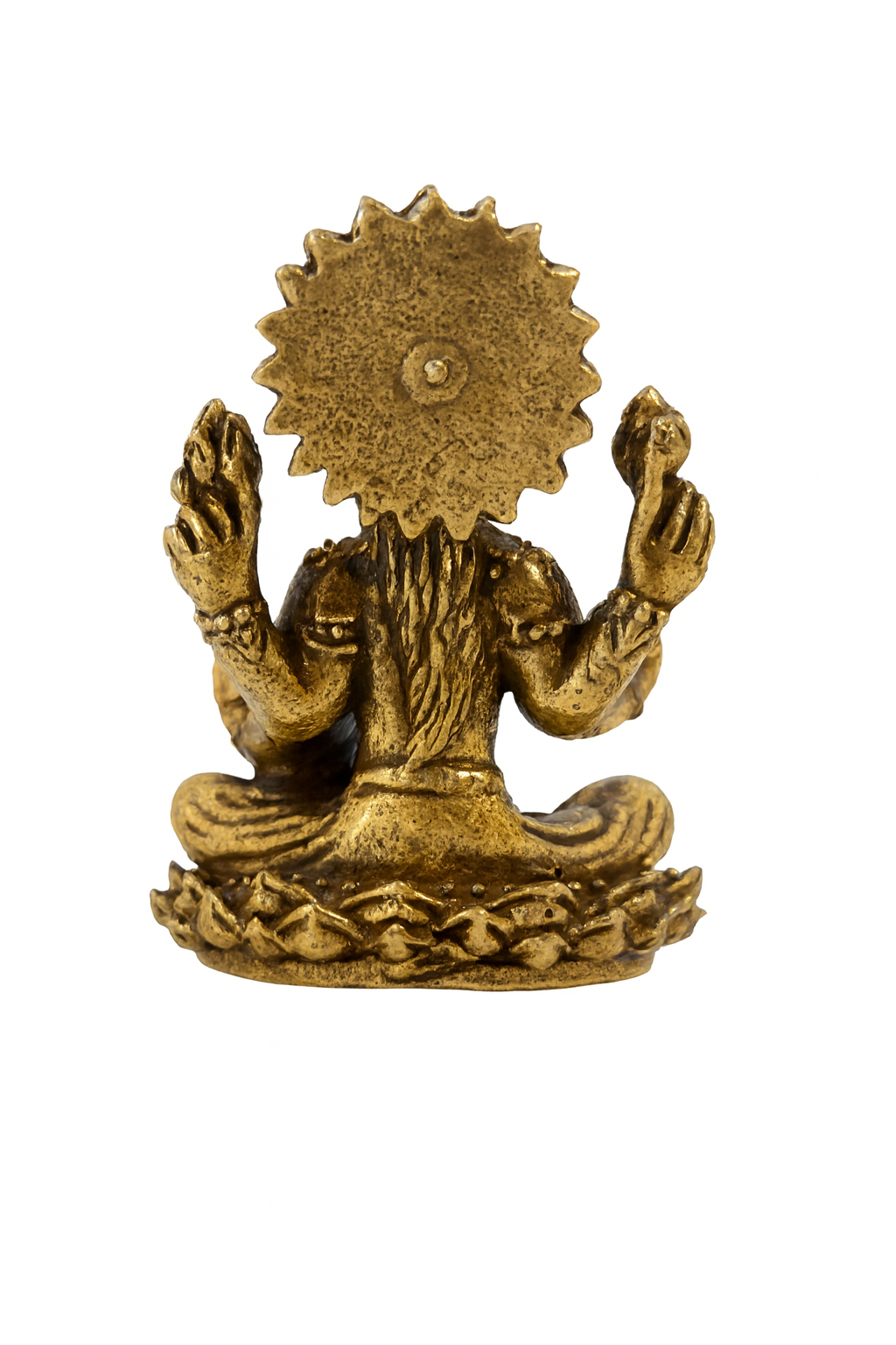 Estatueta Dhana Lakshmi Bronze, tamanho nano