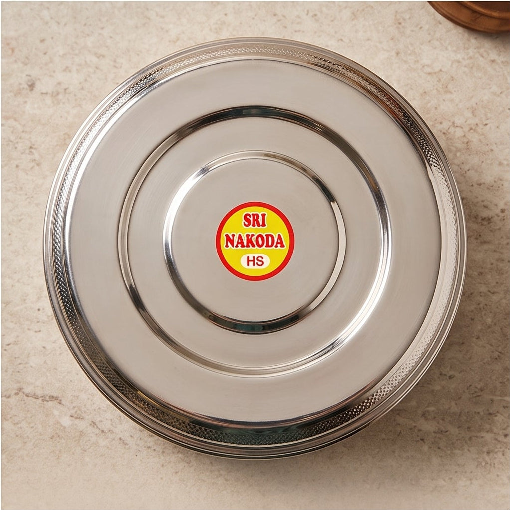 Caixa de Especiarias Indiana em Aço Inox com 7 Potes – Masala Dabba (Sri Nakoda)