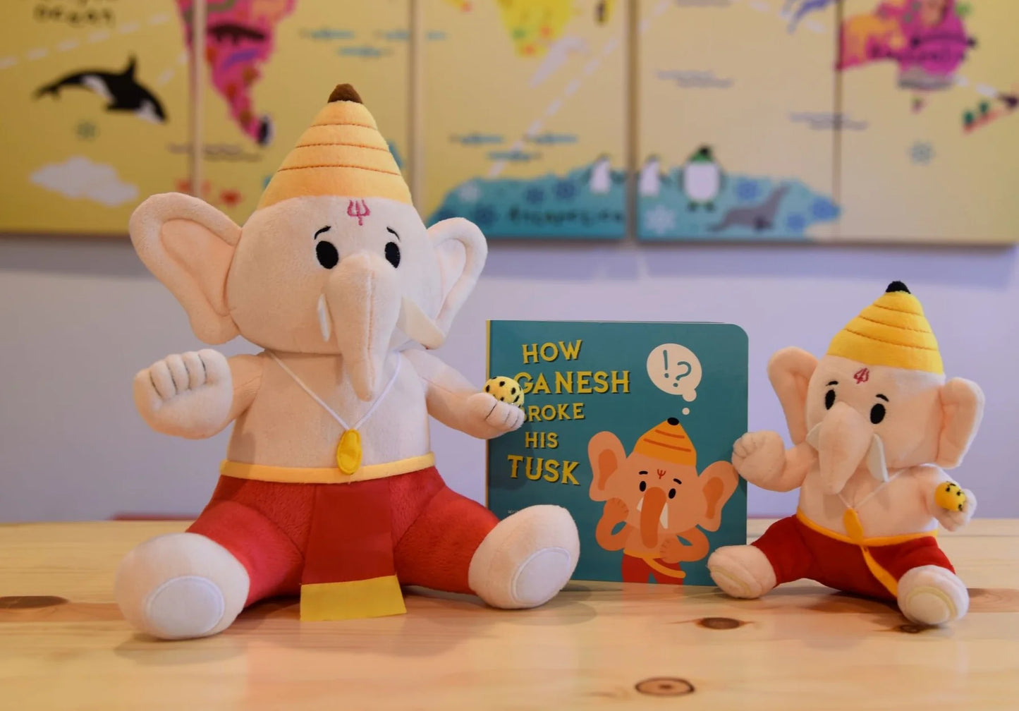 Ganesha Modaka de Pelúcia com Mantras