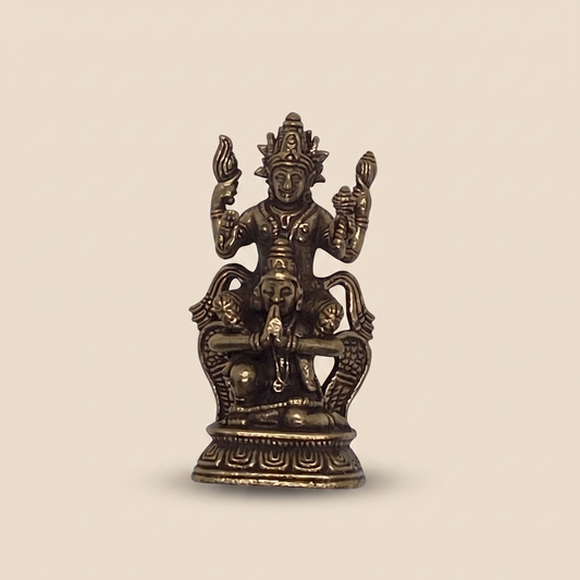 Estátua Vishnu sobre Garuda - Bronze maciço