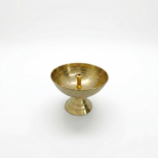 Lámpara de aceite de mecha central mediana