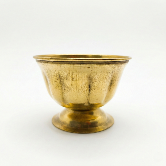 Pote bronze pequeno borda lisa