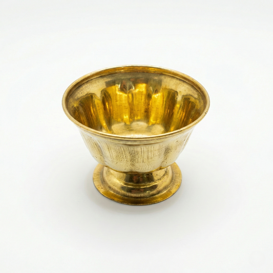 Pote bronze pequeno borda lisa