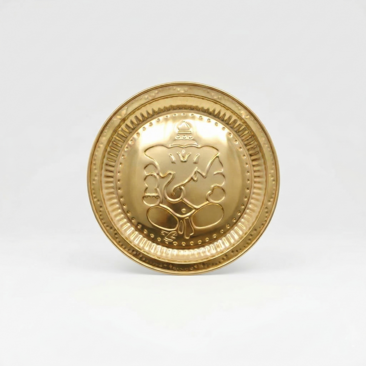 Plato mediano de bronce de Ganesha (19,5 cm)