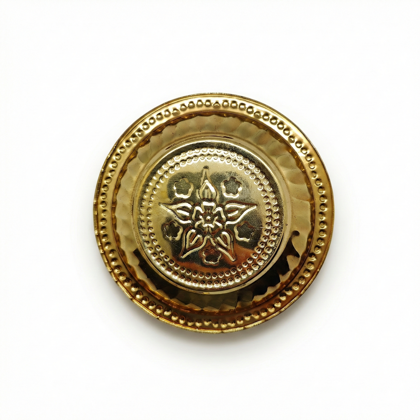 Prato bronze pequeno flor