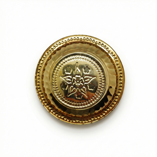 Prato bronze pequeno flor