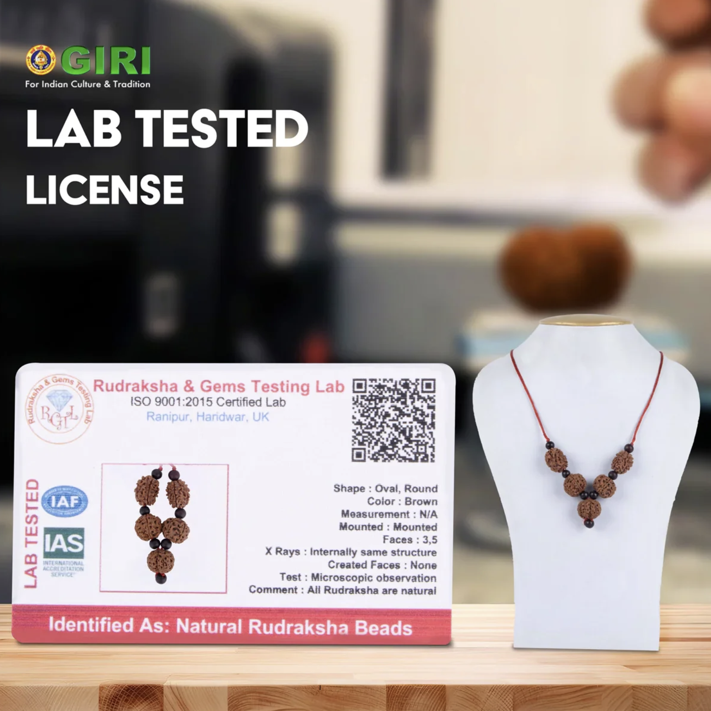 Colar Rudraksha Health Kavach