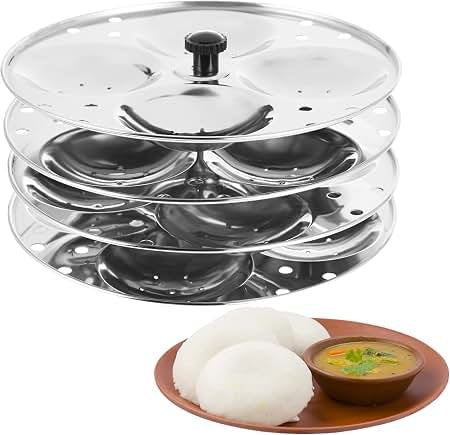 Suporte para Idli em Aço Inox – Parva (3 Bandejas)