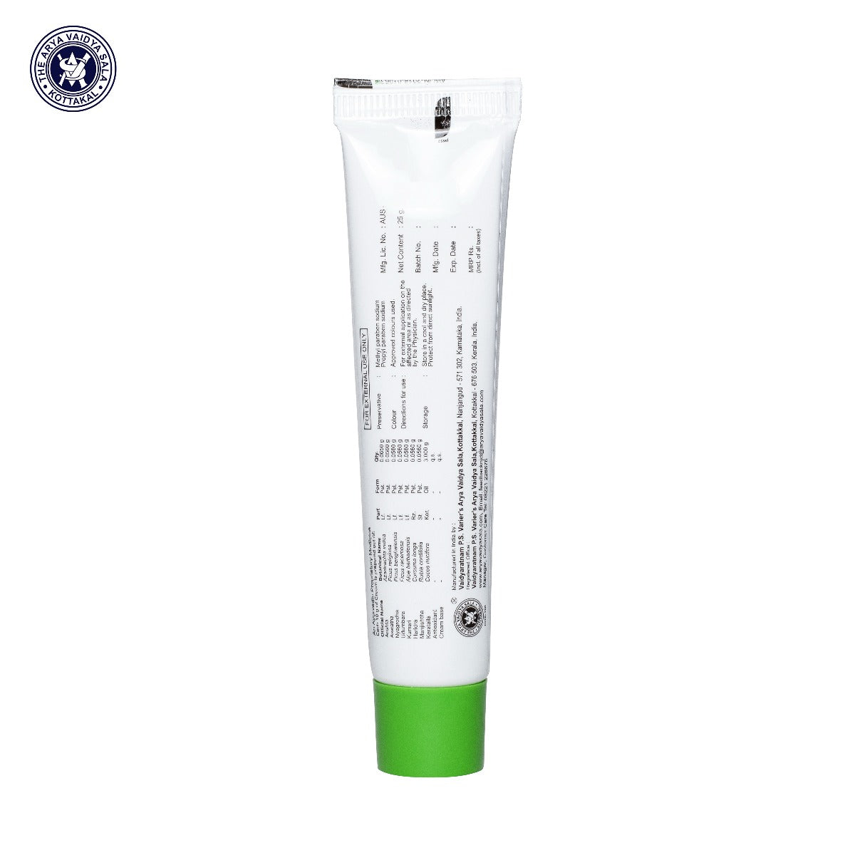 Creme para pele Vibha | Kottakkal 25 g