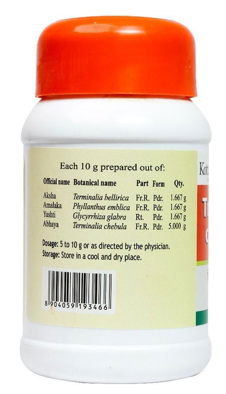 Triphala em Pó – Kottakkal - Suplemento Ayurvédico (50 g)